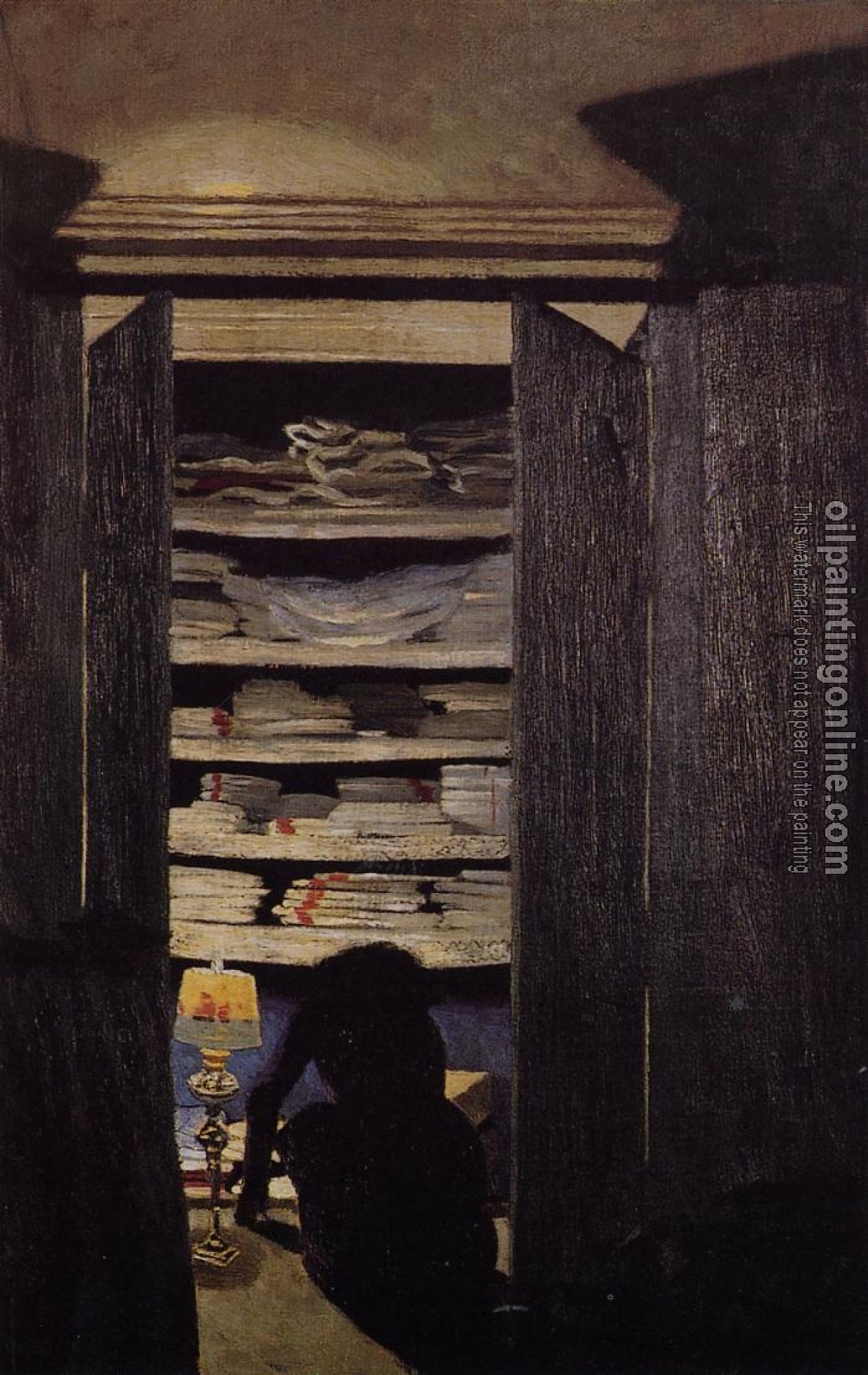 Felix Vallotton - Woman Searching through a Cupboard
